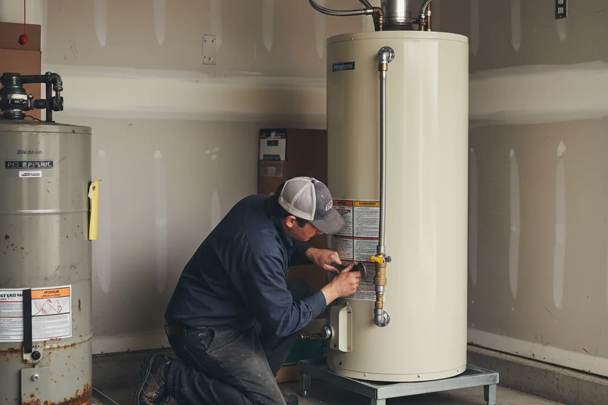Water heater and shutoff valve replacement in Vineyard